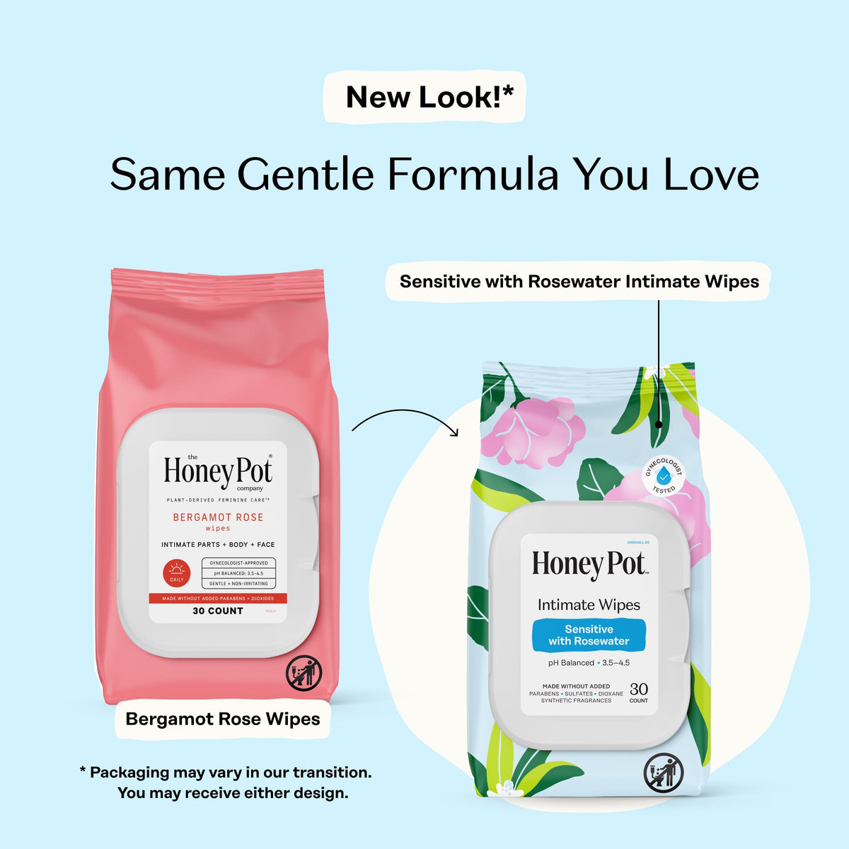 Sensitive with Rosewater Intimate Wipes